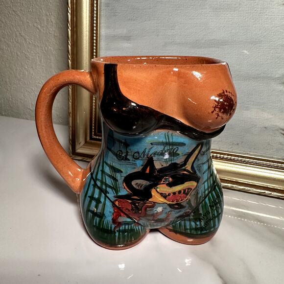 Handpainted in Mexico - Nudé Female Coffee Tea Mug - Picture 3 of 4